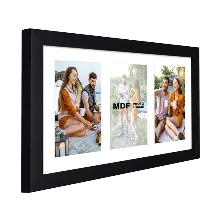 Gallery Frame Side View showing 30mm Depth and Beveled Mat